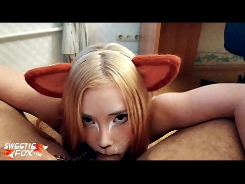❤️ Ka horomia e Kitsune te tiihi me te cum ki tona waha ️ Sex i a matou ❌❤